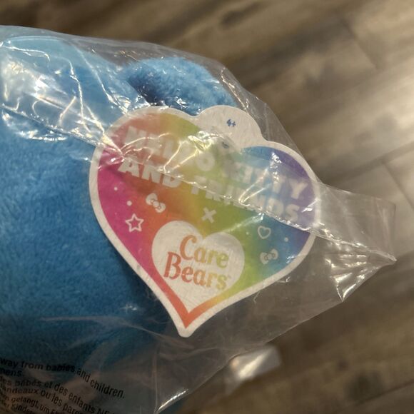 NWT Hello Kitty x Care Bears Plush Badtz-Maru Grumpy Bear 9” Sanrio Plush Sealed - Picture 4 of 4